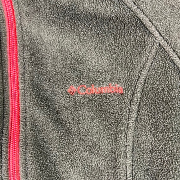 Columbia Fleece Jacket Womens Small Olive Green Full Zip Mock Neck Soft Layering - Picture 11 of 16